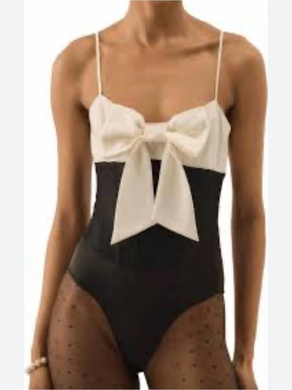 For Love & Lemons Black White Bow
One Piece Bodysuit S Women
